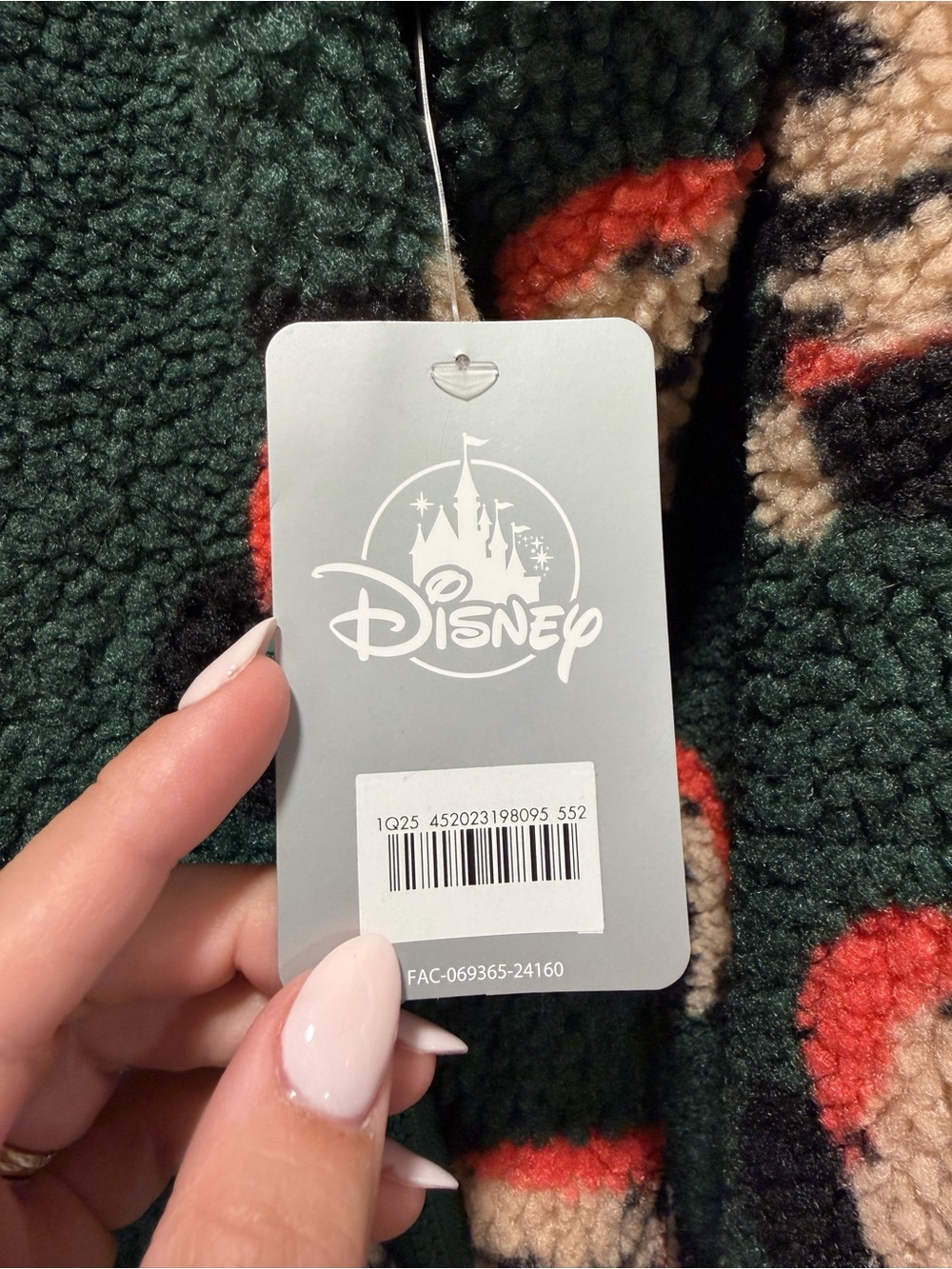 NWT Disney Santa Mickey Holiday Sherpa Fleece Jacket - Size M - Picture 7 of 8